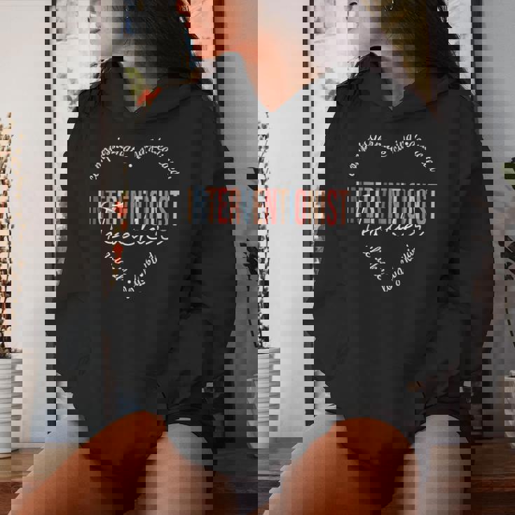 Heart Of A Proud Interventionist Teacher For Men Women Hoodie Gifts for Her