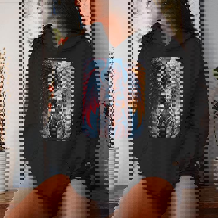 Hot Girl On 男性用 ハーフエンジェル&ハーフデーモンガール レディースパーカー 彼女への贈り物