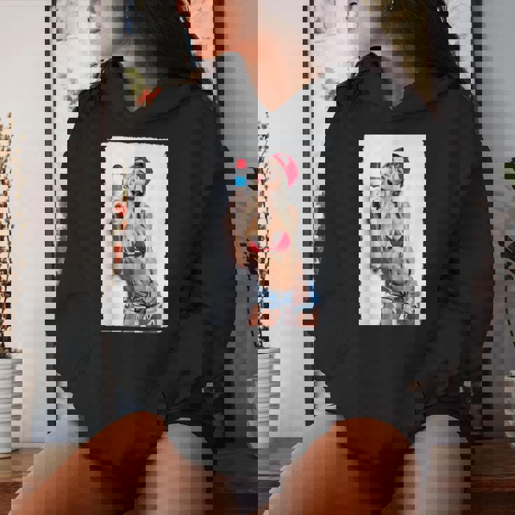 Hot Girl On 男性用 セクシー アイス ポップ ピンナップ 3 グランジ レディースパーカー 彼女への贈り物