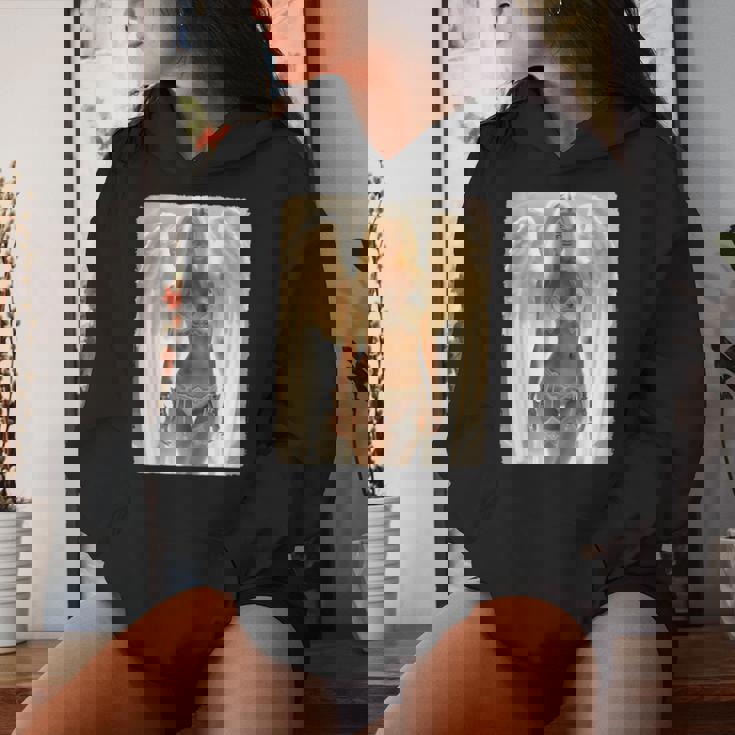 Hot Girl On 男性用 セクシー ブロンド エンジェル ガール ピンナップ レディースパーカー 彼女への贈り物