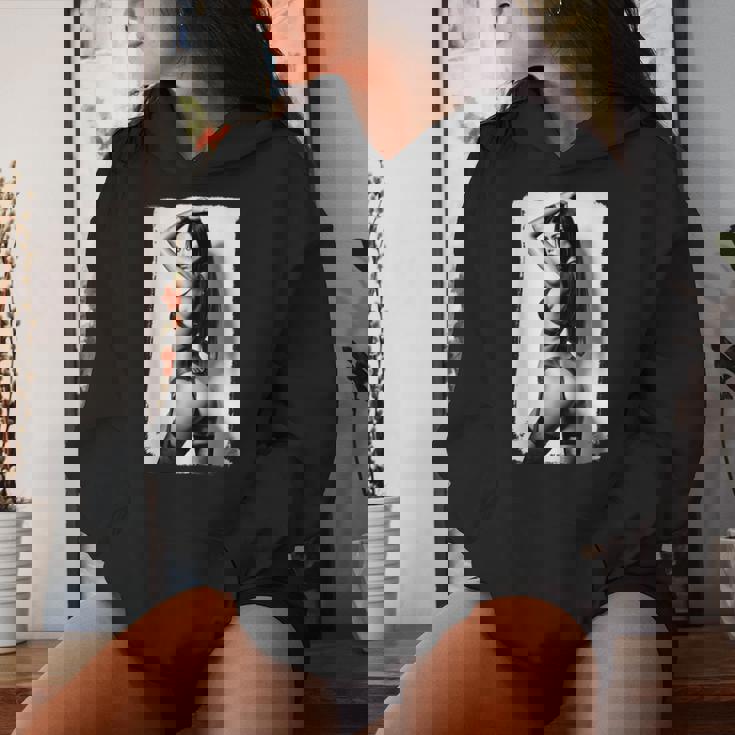 Hot Girl On 男性用 セクシー ブーティー ビキニ モデル 2 Bw レディースパーカー 彼女への贈り物