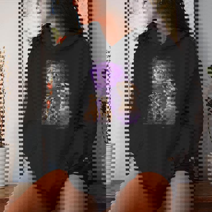 Howling At The Moon シャツ 面白いミーアキャットシャツ ミーアキャット レディースパーカー 彼女への贈り物