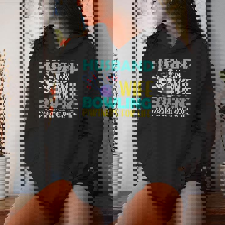 Husband And Wife Bowling Partners For Life おもしろボーリング レディースパーカー 彼女への贈り物