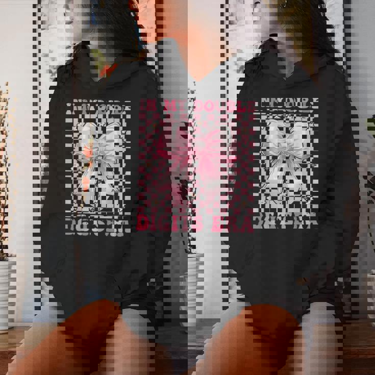 In My Double Digits Era キュートなコケットボウ 10歳の誕生日 女の子 レディースパーカー 彼女への贈り物