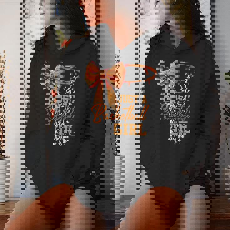 Just A Basketball Girl キュート コケット リボン バスケットボール選手 ガールズ レディースパーカー 彼女への贈り物