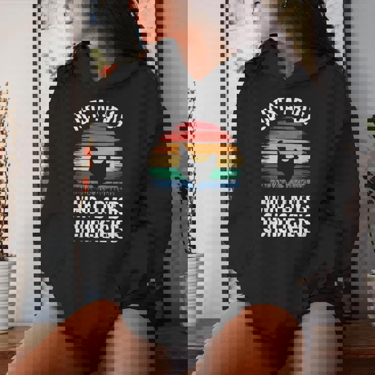 Just A Boy Who Loves Chickens シャツ キッズ 幼児 男の子 チキン レディースパーカー 彼女への贈り物