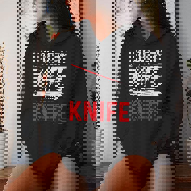メンズ Knife Collector I Love My Wife ナイフ レディースパーカー 彼女への贈り物