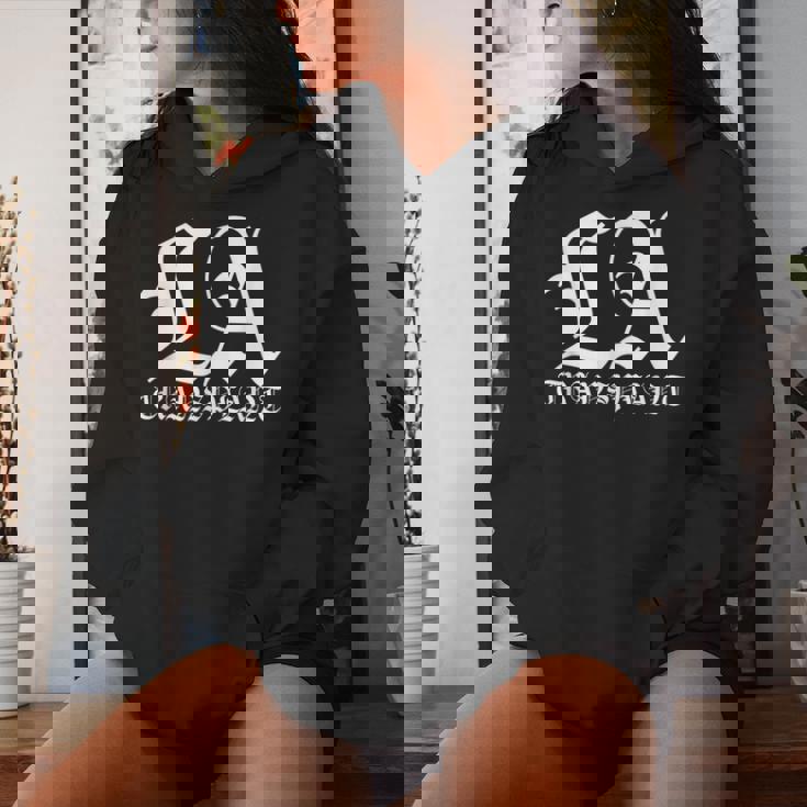 La Transplant ホワイト オールド イングリッシュグラフィック レディースパーカー 彼女への贈り物