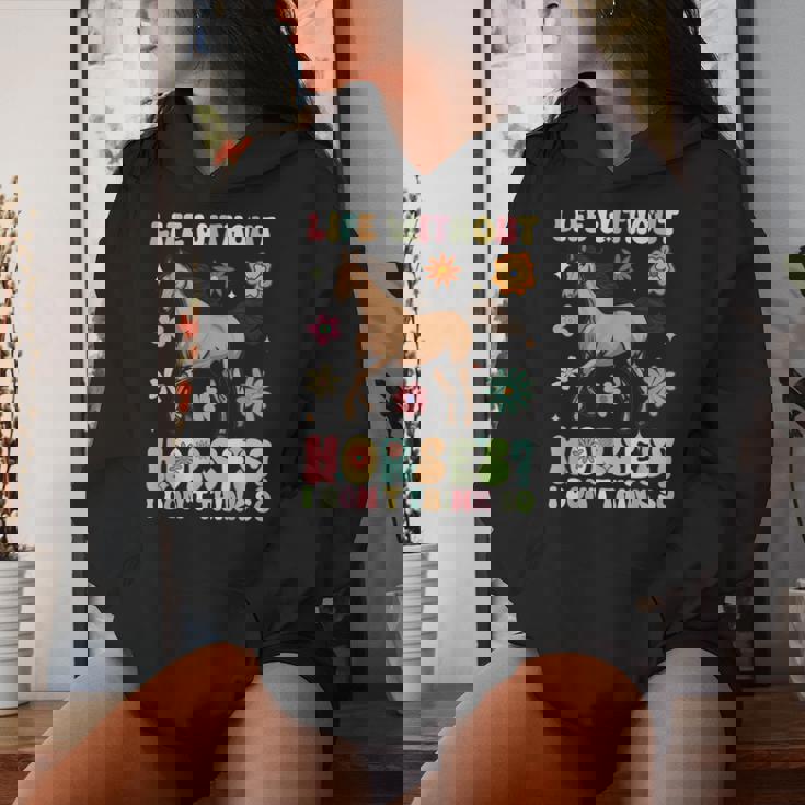 Life Without Horses グルーヴィーな乗馬 乗馬 レディースパーカー 彼女への贈り物