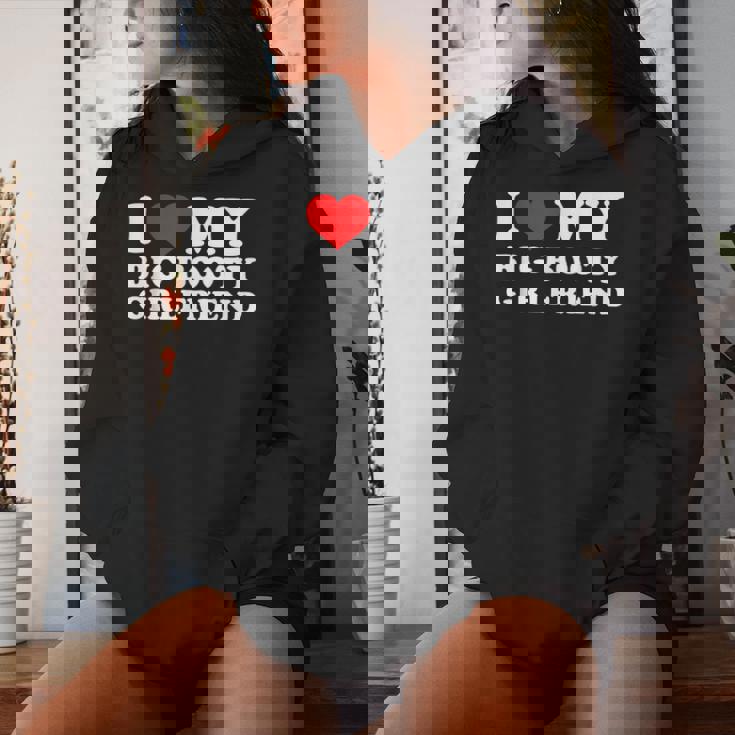 I Love My Big Booty Girlfriend レディースパーカー 彼女への贈り物