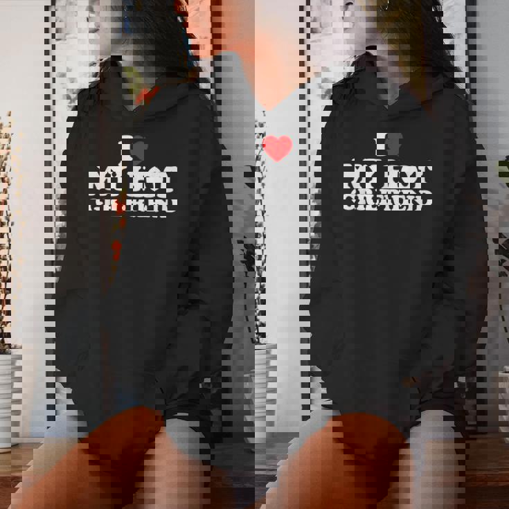 I Love My Hot Girlfriend レディースパーカー 彼女への贈り物