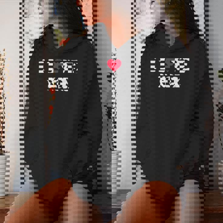 I Love Nor Match Girlfriend & Boyfriend Nor Name レディースパーカー 彼女への贈り物