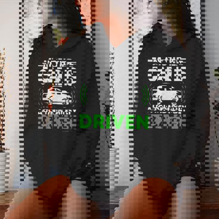 My Other Car Is Autonomally Drived Tech ユーモア レディースパーカー 彼女への贈り物