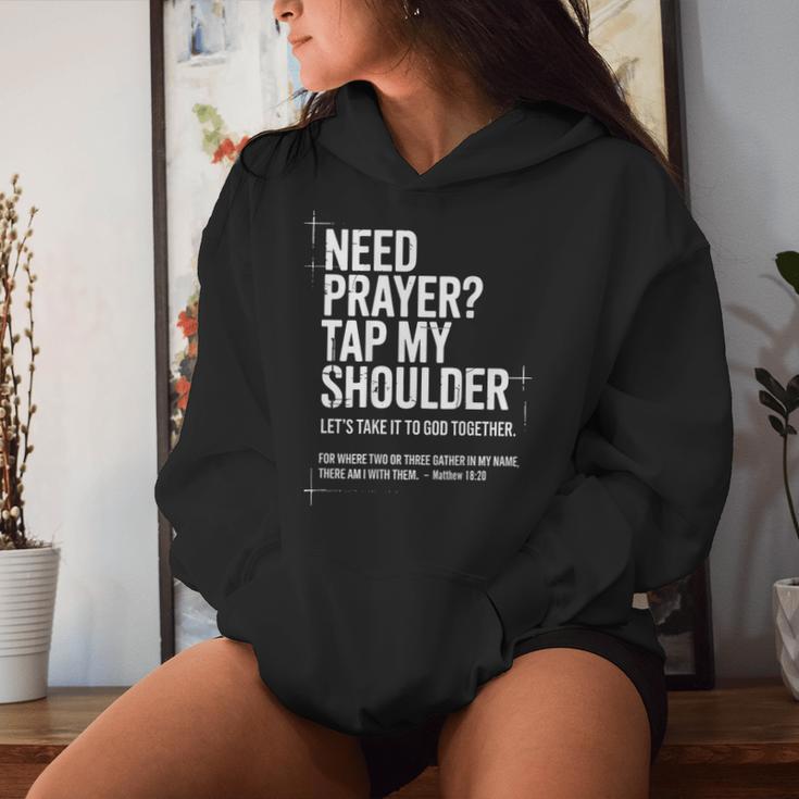Need Prayer Tap My Shoulder Bible Verse Christian On Back Women Hoodie Gifts for Her Need Prayer Tap My Shoulder Bible Verse Christian On Back Women Hoodie Gifts for Her
