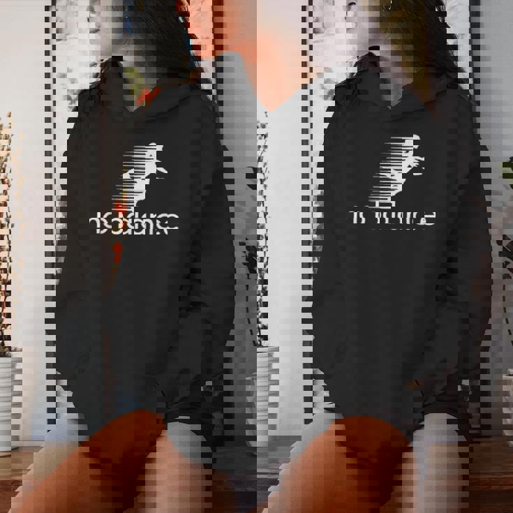 No Balance Girl スポーツとユーモアのための面白いパロディデザイン レディースパーカー 彼女への贈り物