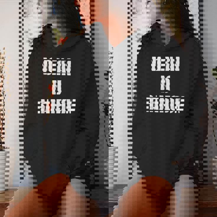 No Rain No Rainbow ポジティブ インスピレーション モチベーションを高める引用 レディースパーカー 彼女への贈り物