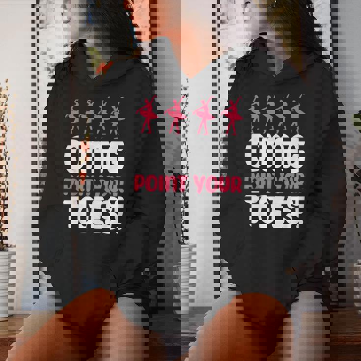 Omg Point Your Toes Dance Teacher Ballet レディースパーカー 彼女への贈り物