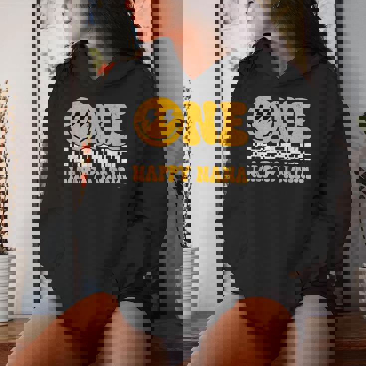 One Happy Nana 1歳の誕生日 グルーヴィースマイル 1歳 男 レディースパーカー 彼女への贈り物