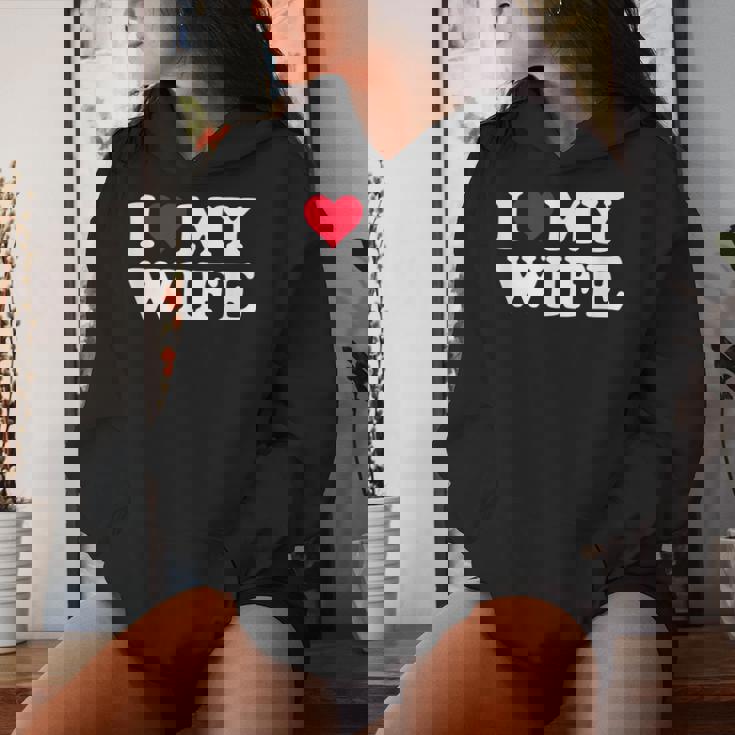 Red Heart I Love My Wife レディースパーカー 彼女への贈り物