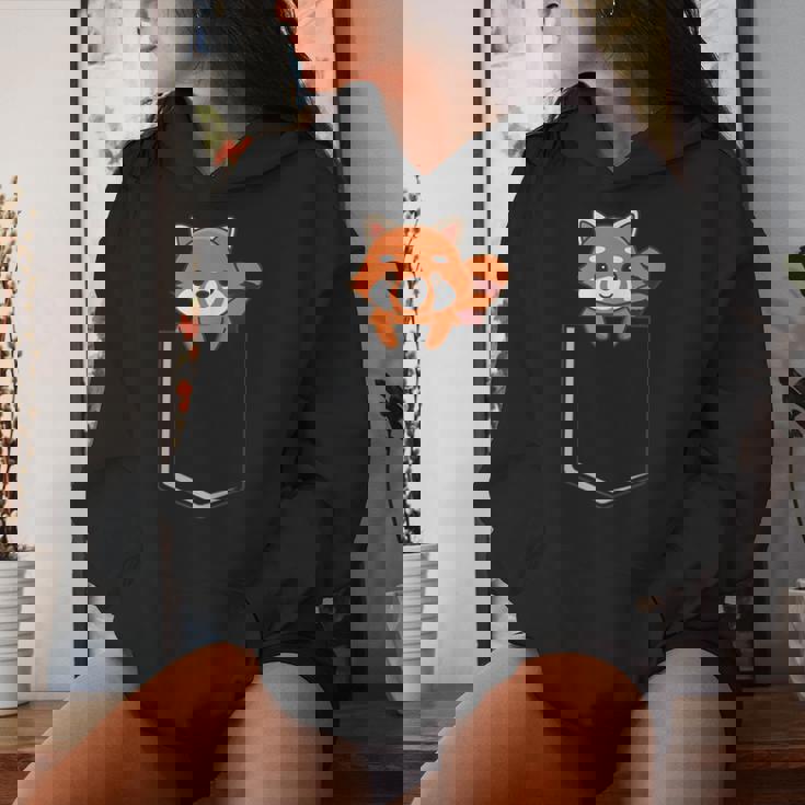 Red Panda In A Bag Cute Love レッドパンダバッグ レディースパーカー 彼女への贈り物