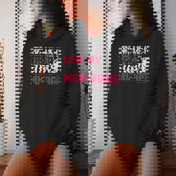 Rugby Don't Make Me Use My Rugby Momボイス。 長袖tシャツ レディースパーカー 彼女への贈り物