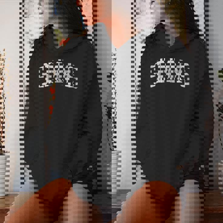 Simms Oklahoma Ok ビンテージ アスレチック スポーツデザイン レディースパーカー 彼女への贈り物