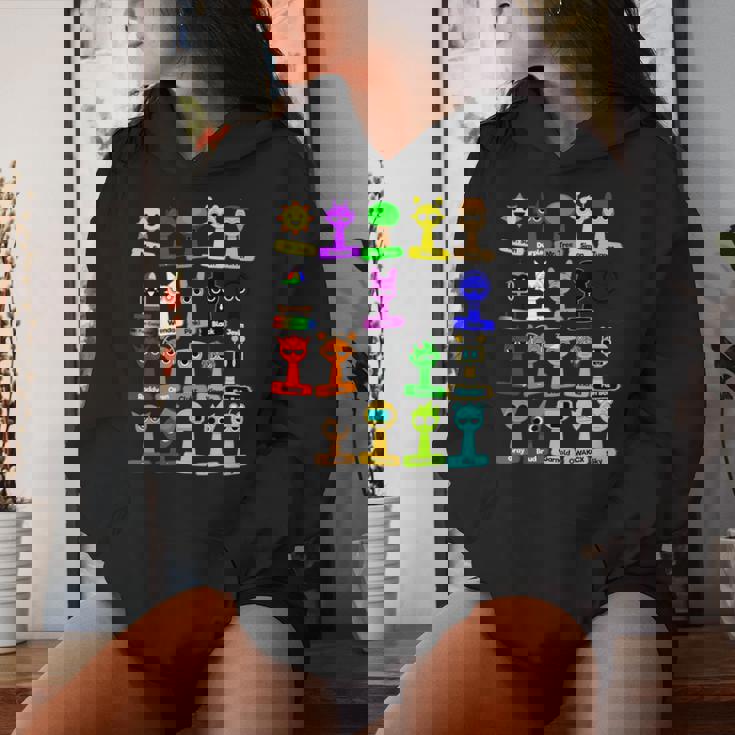 Sprunki All Here With Names For Boys And Girls Birthday レディースパーカー 彼女への贈り物