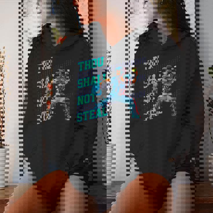 Thouhall Notteal Girls ソフトボールキャッチャー選手名言 レディースパーカー 彼女への贈り物