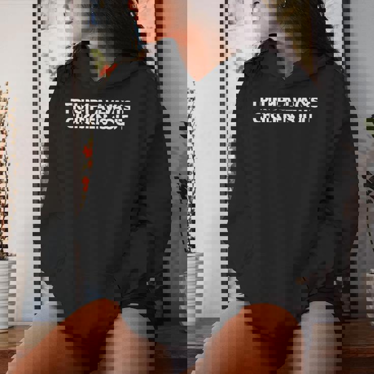 Trump Always Chickens Out Taco レディースパーカー 彼女への贈り物