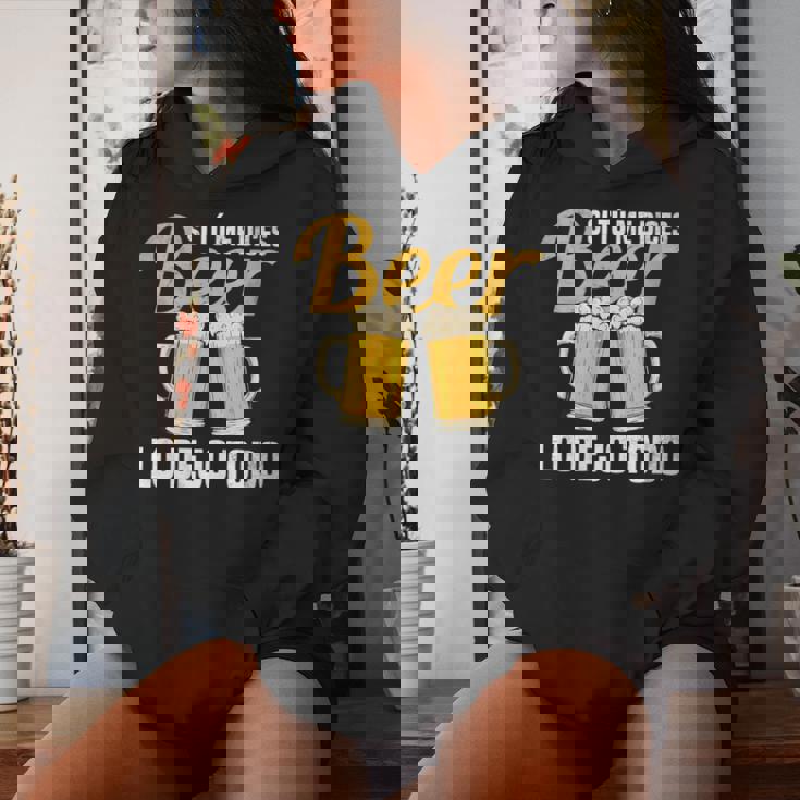 I Tu Me Dices Beer Lo Dejo Todo Cuello Sudadera con capucha para mujer Regalos para ella