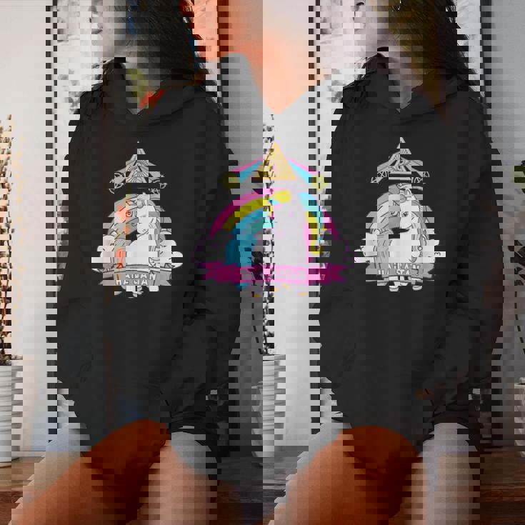 Unicorn Hailatan Devil Death Metal Rainbow Ocult レディースパーカー 彼女への贈り物