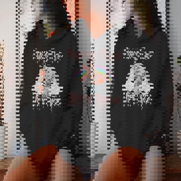 Vintage Chainsaw Bunny Rage Horror Movie Graphic レディースパーカー 彼女への贈り物