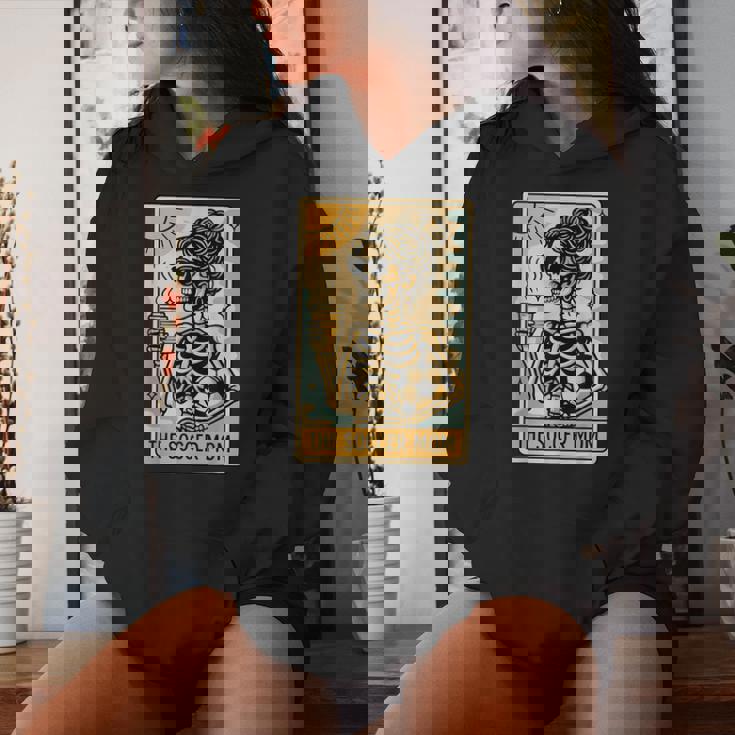 Vintage The Soccer Mom Tarot Card Skeleton Women Hoodie Gifts for Her