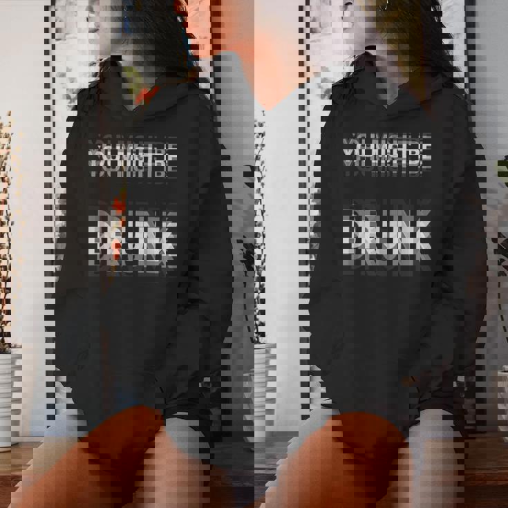 You Might Be Drunk 面白い ヴィンテージ レトロ レディースパーカー 彼女への贈り物