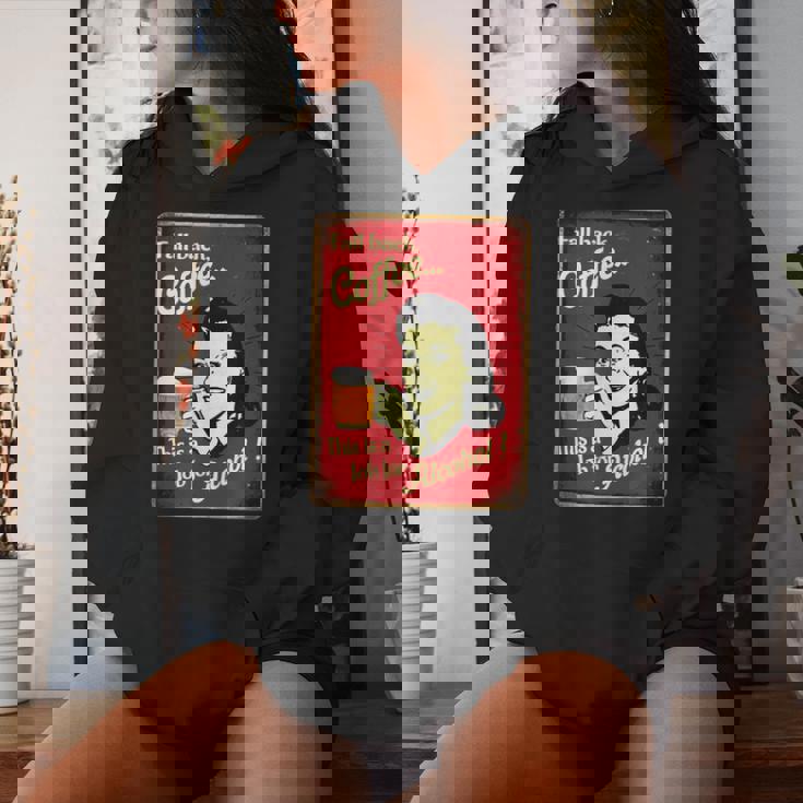 「Fall Back、Coffeeこれはアルコールの仕事だ」 おもしろプリント レディースパーカー 彼女への贈り物