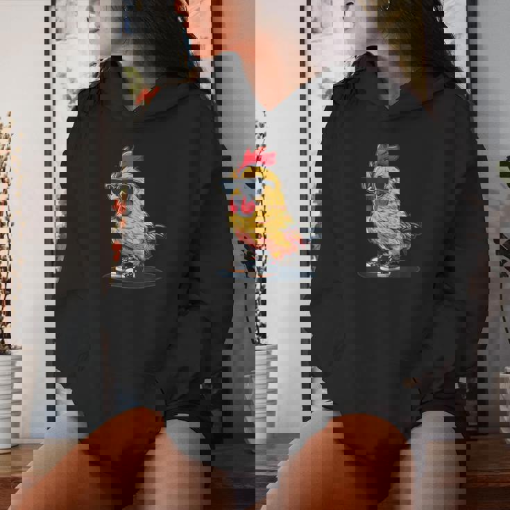 おもしろチキンウェア サングラスと靴 男の子と女の子向け レディースパーカー 彼女への贈り物