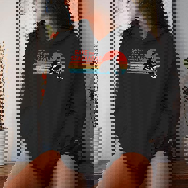 かわいいシャチave Theeapandas レディースパーカー 彼女への贈り物