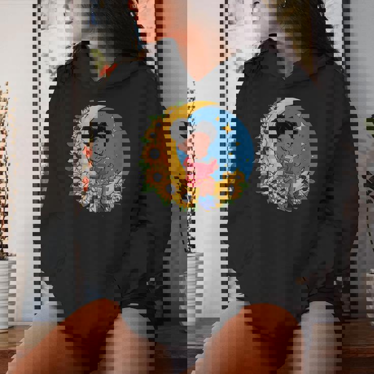 かわいいトップアフリカ系アメリカ人の黒人の女の子 レディースパーカー 彼女への贈り物