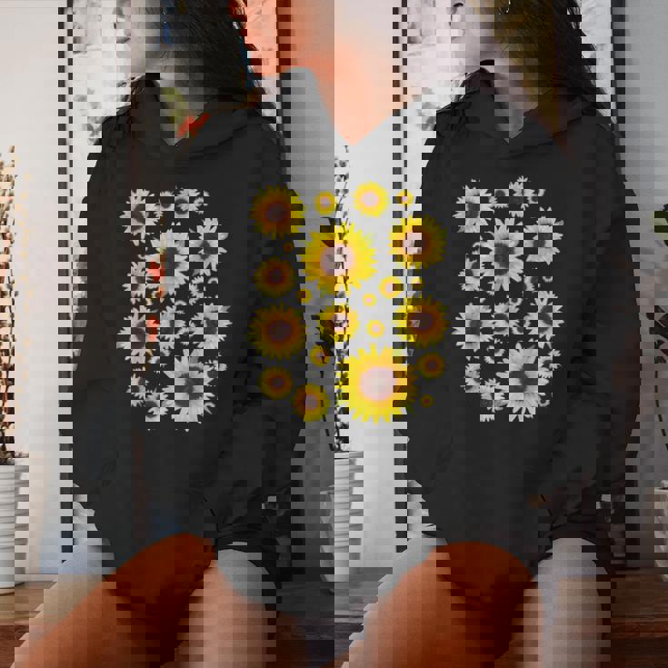 ひまわり 花柄 花 シンプル ポジティブ 夏 グラフィック レディースパーカー 彼女への贈り物