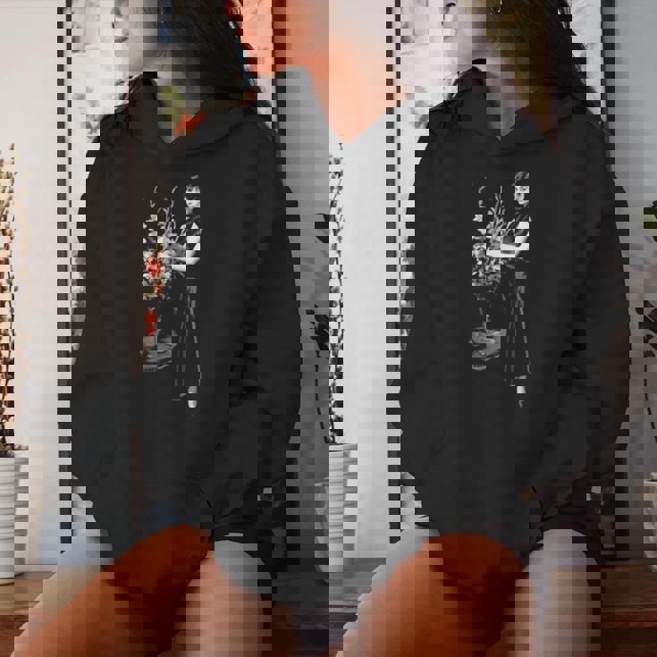 オードリー・ヘプバーンの花 長袖tシャツ レディースパーカー 彼女への贈り物