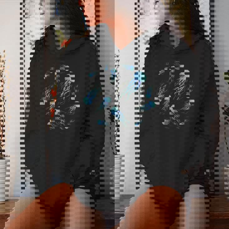 クラゲ柄 海洋生物 海洋生物 海洋生物 女の子 レディースパーカー 彼女への贈り物