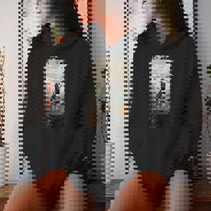 スタンダード シュナウザー マウンテン 肉球デザイン 犬 お母さん お父さん レディースパーカー 彼女への贈り物