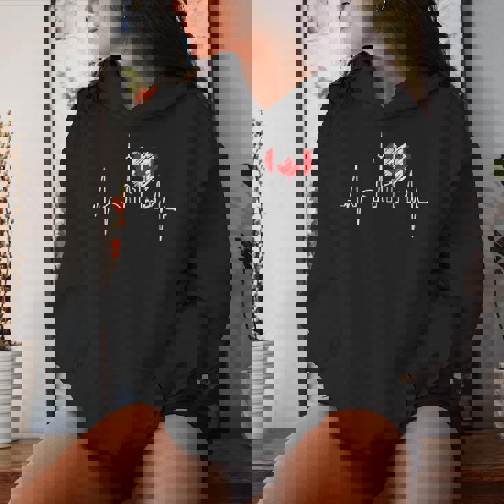 トロント スカイライン ハートビート カナダ国旗 男性用 女性用 カナダ レディースパーカー 彼女への贈り物