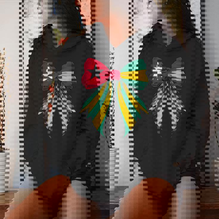 トーゴ トーゴ語 プライド コケット リボン 旗 女の子 ママ レディースパーカー 彼女への贈り物