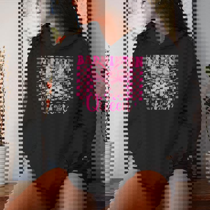 バドミントン クイーン プレイヤー 女の子 ママ 母の日 コケット リボン レディースパーカー 彼女への贈り物