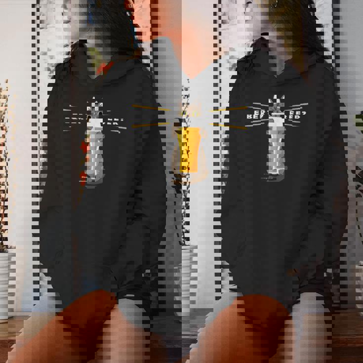 ビールをすすめるねこ 猫 ビール Cat Beer レディースパーカー 彼女への贈り物