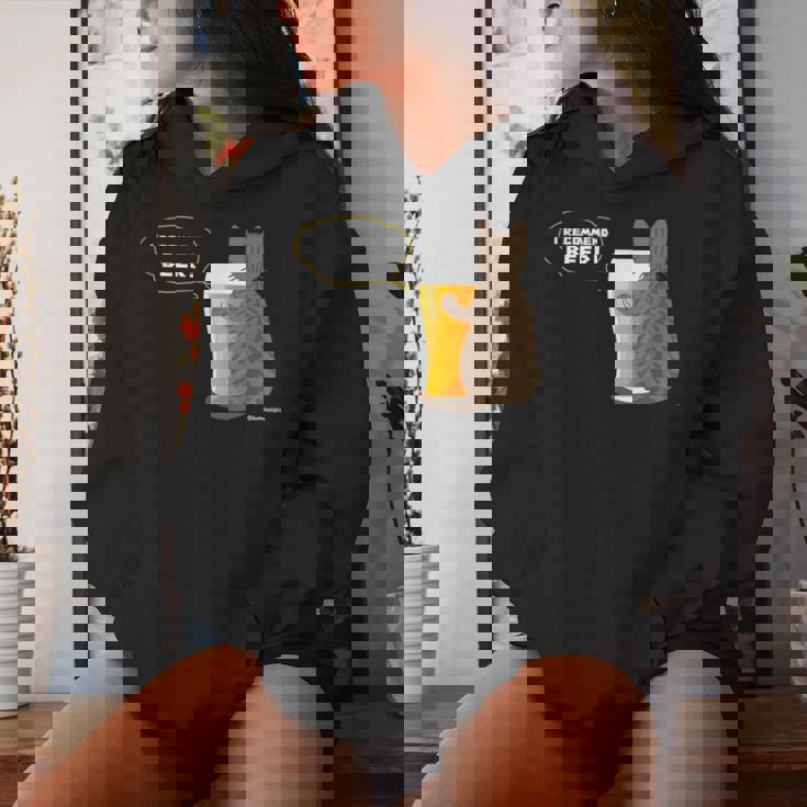 ビールをすすめるねこ2 猫 ビール Cat Beer レディースパーカー 彼女への贈り物