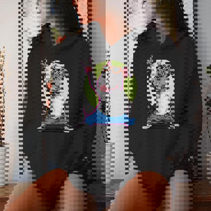 ブルドッグ ロックミュージック 男性 子供 女性 グルービー ブルドッグ レディースパーカー 彼女への贈り物