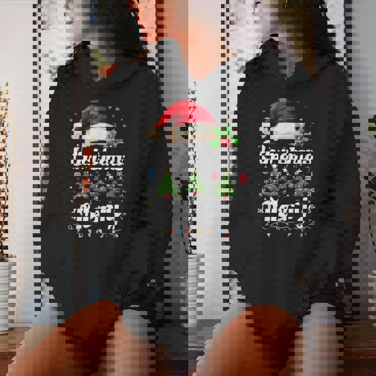 メリークリスマスライト 赤いサンタ帽子 クリスマス ファミリー 男性 女性 レディースパーカー 彼女への贈り物