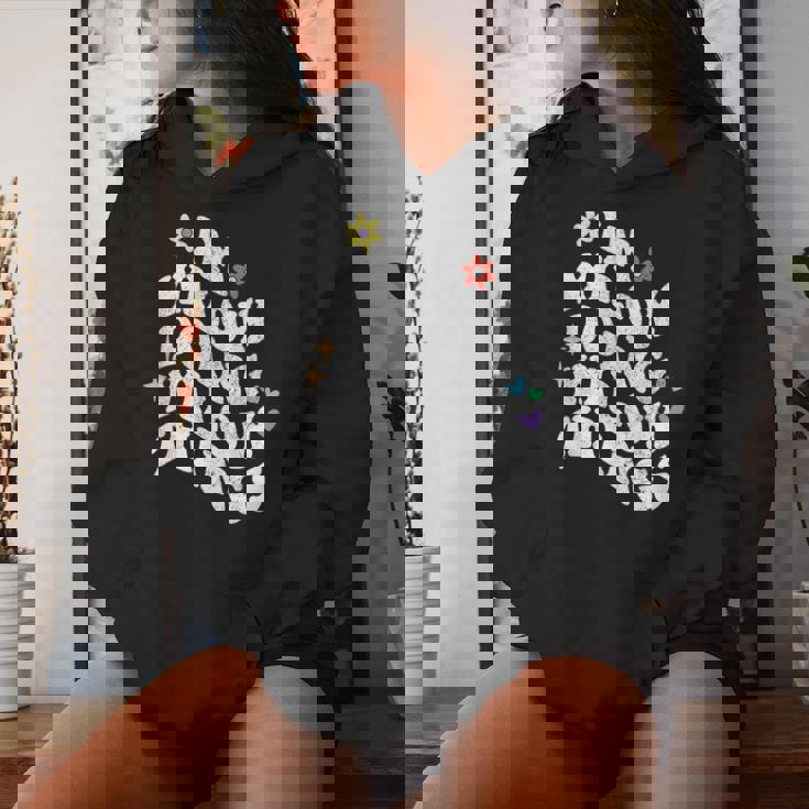 レトロ Groovy Im Wilow Doing Wilow Things おもしろ 母の日 レディースパーカー 彼女への贈り物